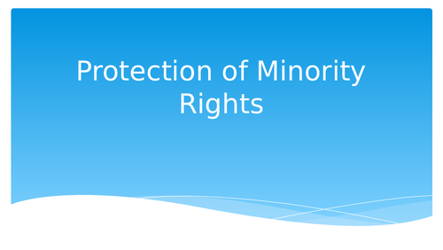 Protection of Minority Rights in the US Constitution