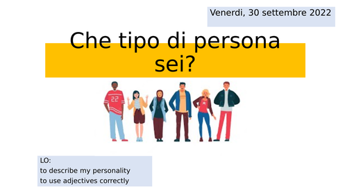 Che tipo di persona sei? - describing personality in Italian