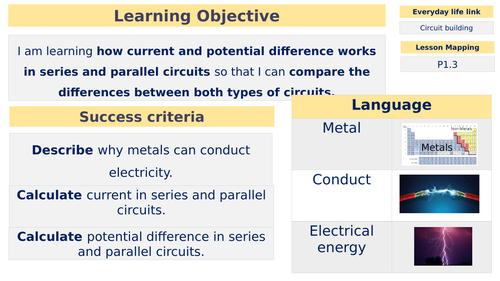 KS3 Current and Potential Difference Lesson