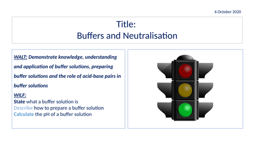 Buffers and Neutralisation