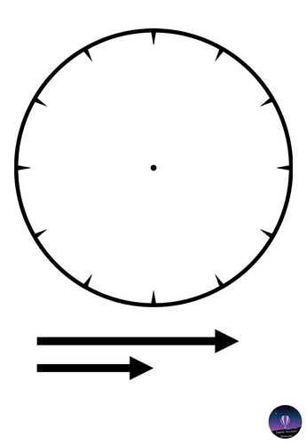 Blank Clock Face with Arrows