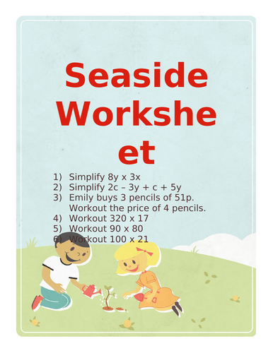 SEASIDE WORKSHEET 4