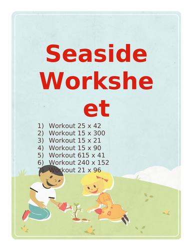 SEASIDE WORKSHEET 8