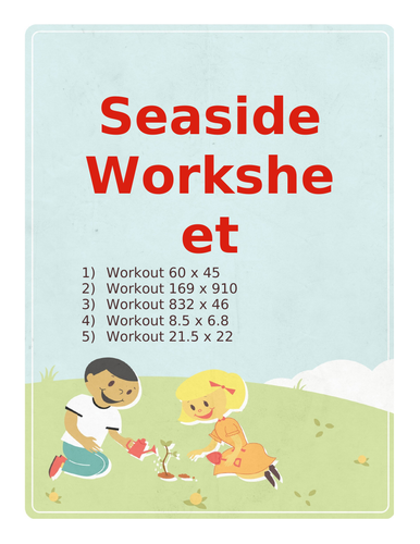 SEASIDE WORKSHEET 9