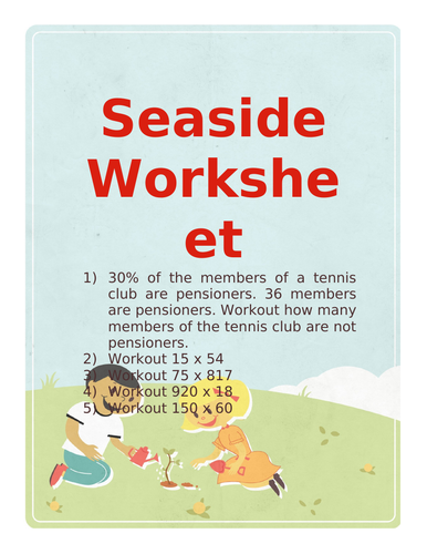 SEASIDE WORKSHEET 10