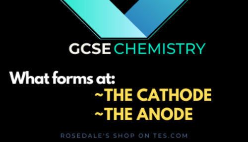 FREE Chemistry Notes "What Happens During Electrolysis at Cathode & Anode..." GCSE / IGCSE / AQA