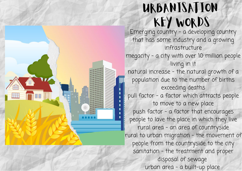 Urbanisation Key Words