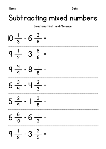 subtracting-mixed-numbers-unlike-denominators-teaching-resources