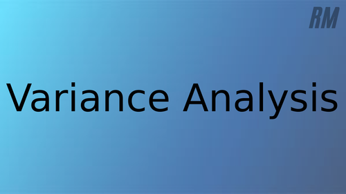 Variance Analysis Presentation