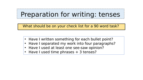 Tense revision