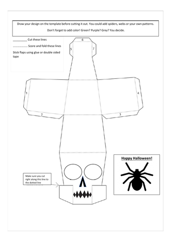 Halloween Paper Skull Template