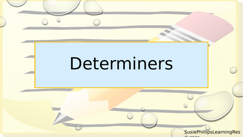 What is a determiner?