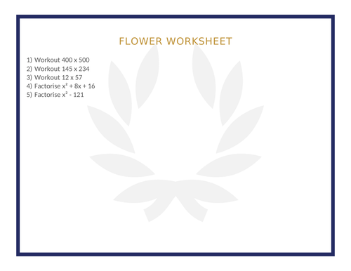 FLOWER WORKSHEET 37