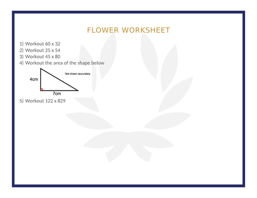 FLOWER WORKSHEET 43