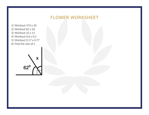 FLOWER WORKSHEET 50