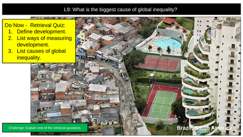 Cause of global inequality End of unit Poster