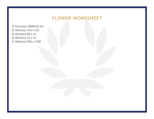 FLOWER WORKSHEET 58