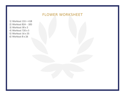 FLOWER WORKSHEET 66