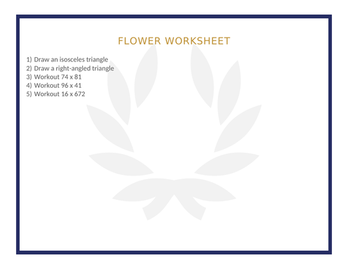 FLOWER WORKSHEET 68