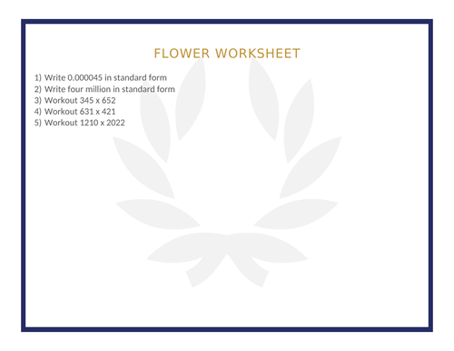 FLOWER WORKSHEET 74