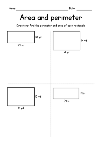 Find the Area and Perimeter of Rectangles