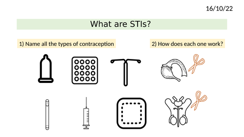 STI - sexually transmitted diseases KS3 and KS4