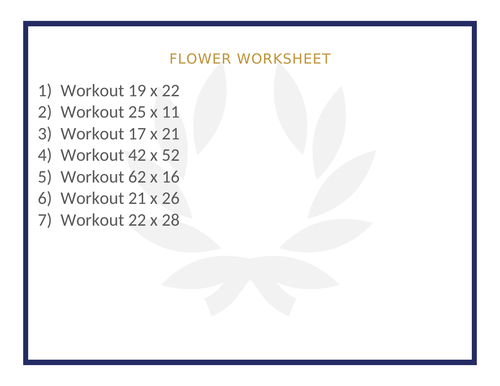 FLOWER WORKSHEET 23