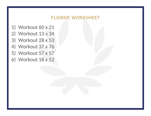 FLOWER WORKSHEET 27