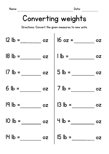 Grade 5 Worksheet: Convert volumes (cups, pints, quarts and