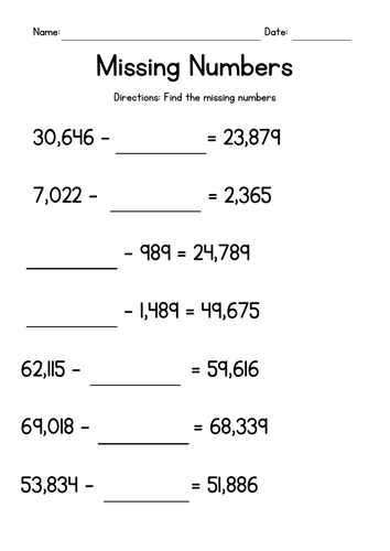 subtraction-worksheets-missing-numbers-teaching-resources