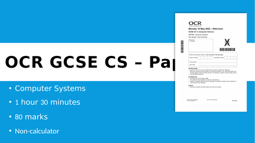 OCR GCSE Computer Science Paper 1 Revision Slides | Teaching Resources