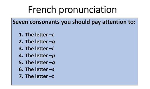 Pronunciation Practice-Part2- GCSE and A Level French