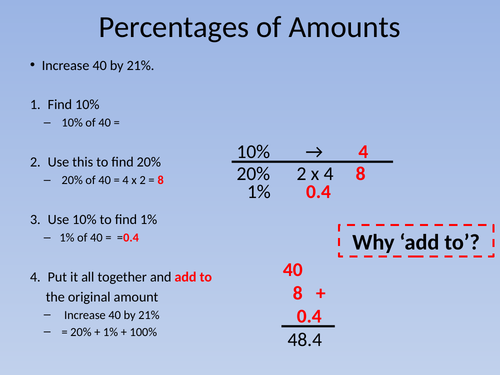 Percentage Increase and Decrease (with and without a calculator)