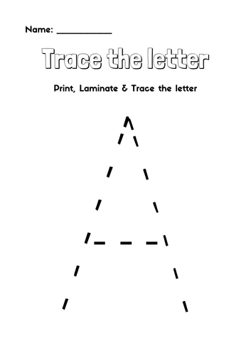 Alphabet Tracing Sheets for Learning (A-Z)