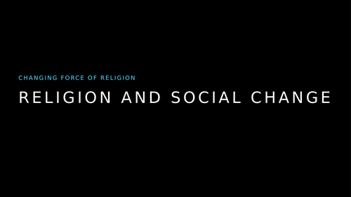 Social change and Beliefs in Society