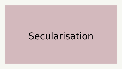 Secularisation Intro