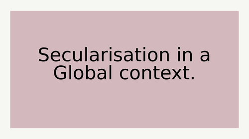 Sociology-Globalisation (aqa alevel)