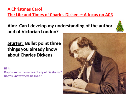 A Christmas Carol historical context- intro to novella