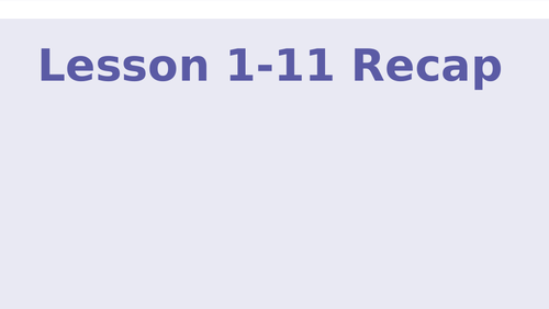 Python programming sequence and selection recap lesson with tasks.