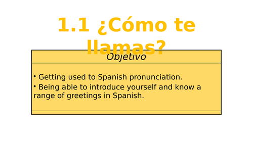 Viva 1 - Module 1.1 ¿Como te llamas?