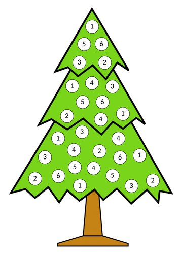 Christmas Tree Number Match Activity