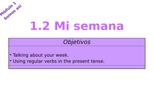 Viva 3 Rojo - Module 1.2 Mi semana