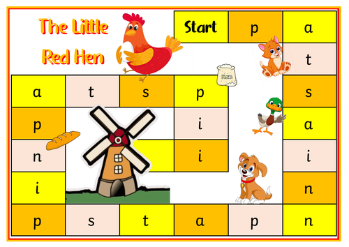 Little Red Hen Phonics Phase 2 Board Game