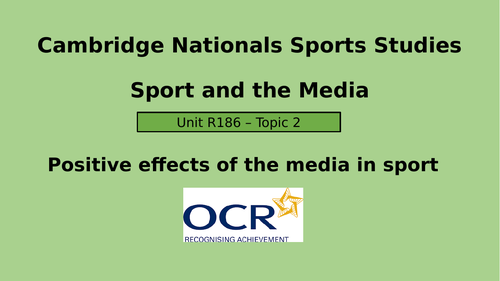 Cambridge Nationals Sport Studies R186 TA2