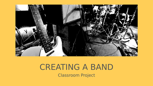 Creating a Band Music Project for KS3 and KS4  music classes