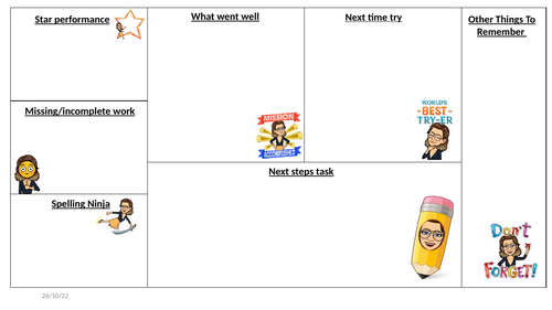 Whole Class Feedback template