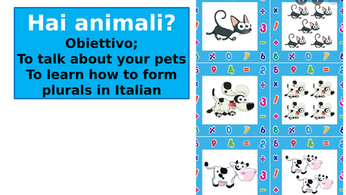 Do you have pets? - Hai animali? Italian plurals