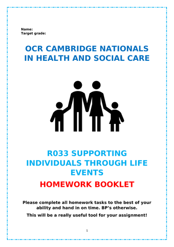 R033 OCR Level 1/2 Homework Booklet