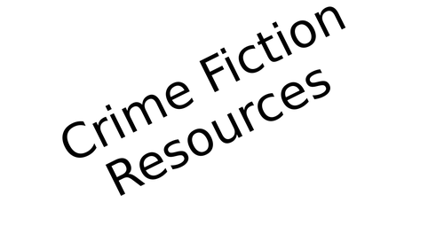 Crime Fiction Starters