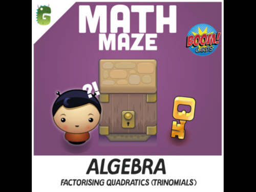 Algebra | Factorising Quadratics (Trinomials) BOOM Math Maze Game!